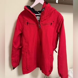 686 Women’s Red Hooded Insulated Ski Snowboard Jacket